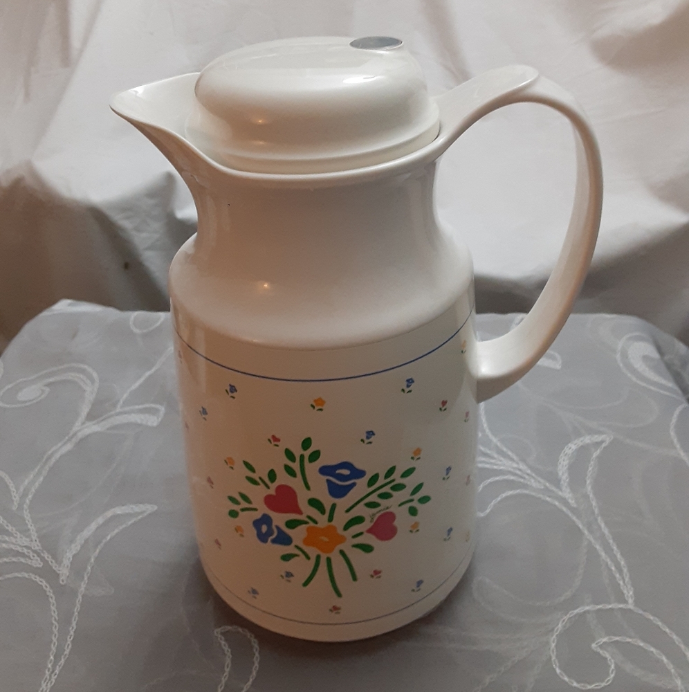 Vintage Thermos Helga Pattern Spring Flowers Floral Coffee Carafe/Pitcher